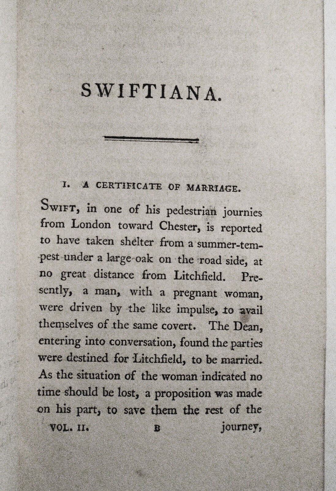 1804 Swiftiana - 2 vols anecdotes on Jonathan Swift author of Gulliver's Travels