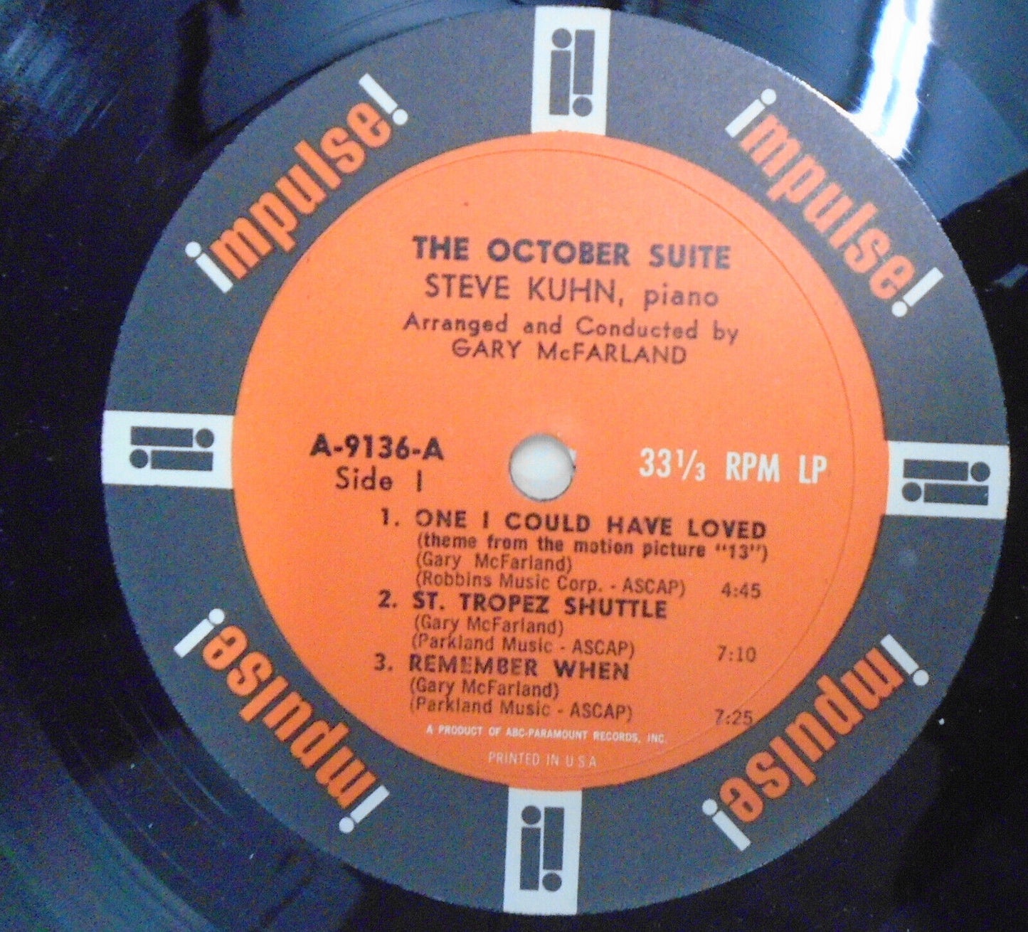 Steve Kuhn & Gary McFarland : The October Suite. Impulse A-9136 - 1967 Gatefold