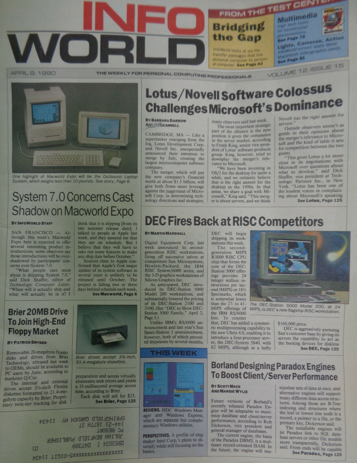 10 issues of InfoWorld Computer Magazine Lot - Jan-Nov 1990