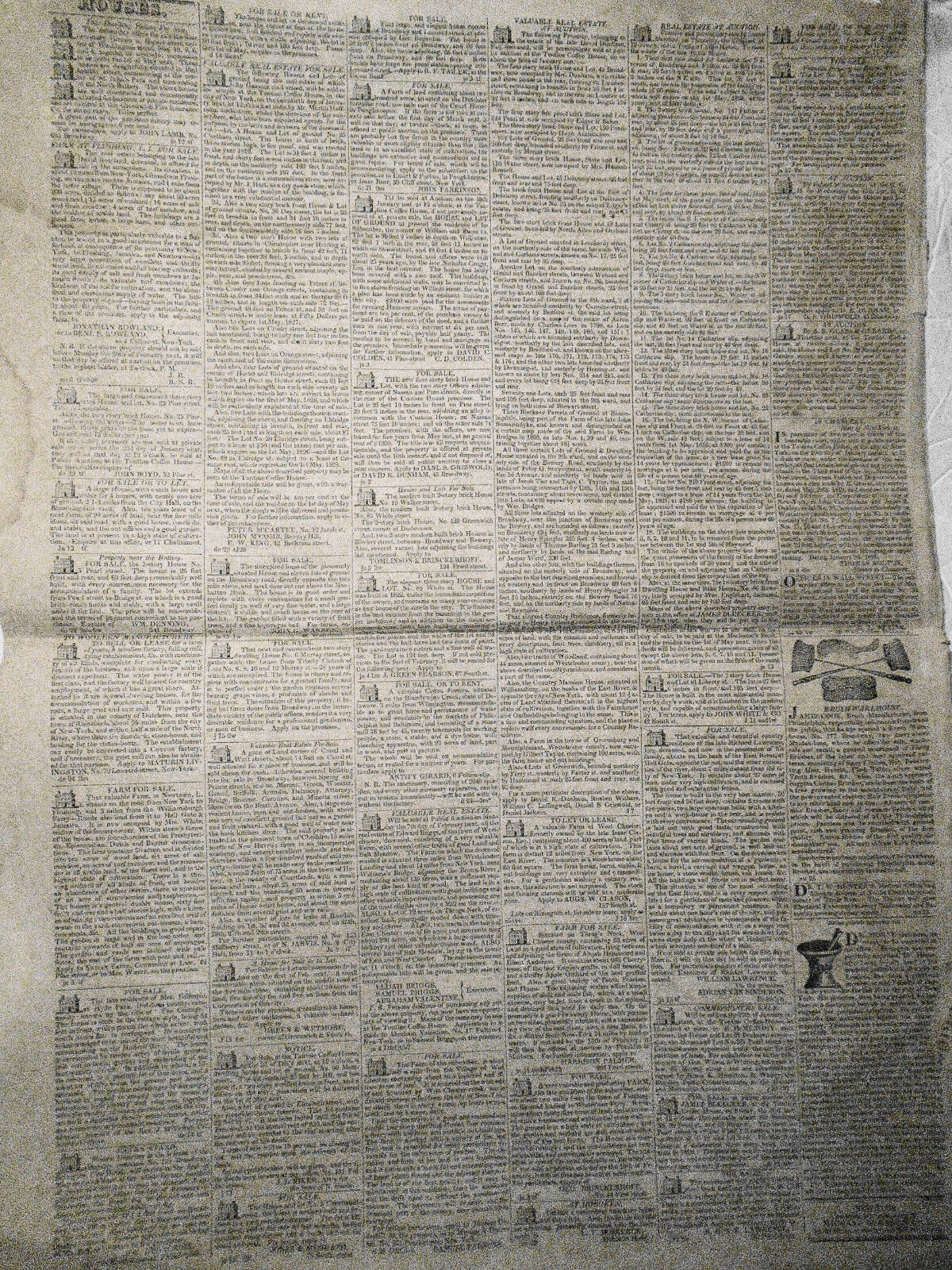 The New-York Evening Post, January 19, 1825. Original, DeWitt Clinton collection