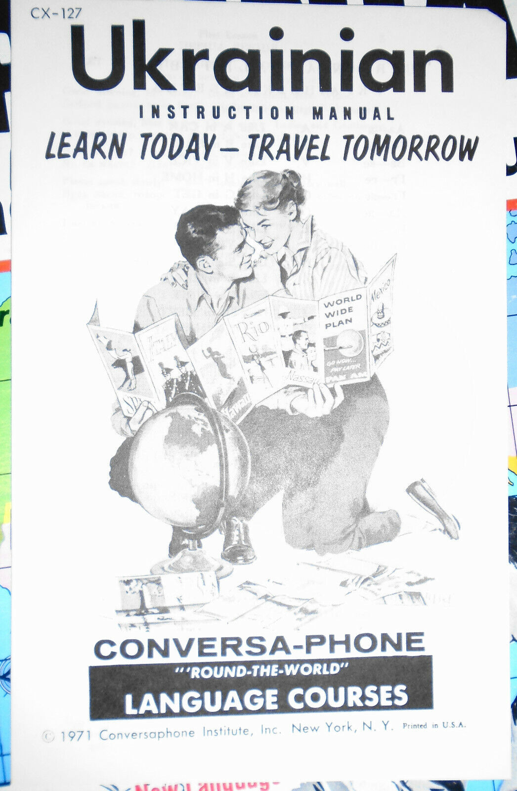 Ukrainian language record course, by Conversa-phone. LP and manual.