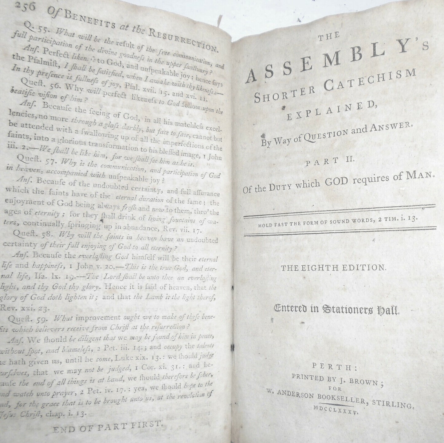 1785 The Assembly's Shorter catechism explained by way of question and answer