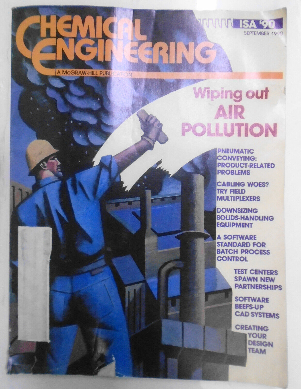 Chemical Engineering Magazine, September 1990. Wiping out air pollution, etc..