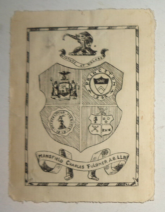 Mansfield Charles Fuldner - Armorial Bookplate