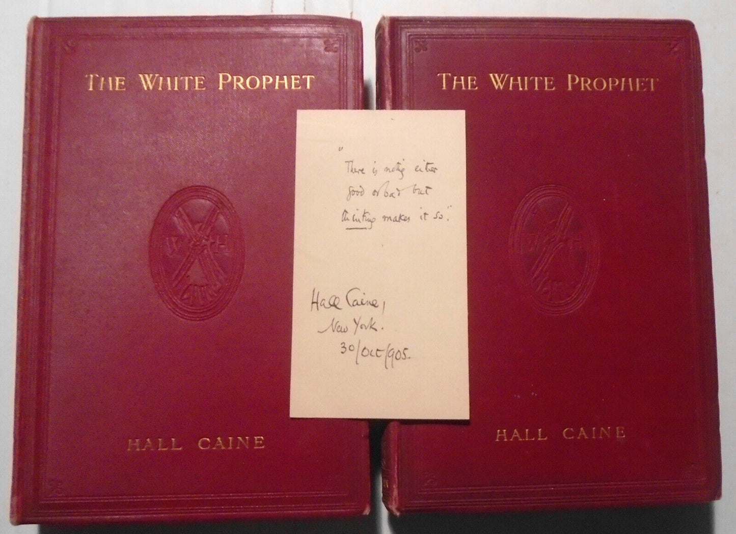 Hall Caine - The White Prophet - First edition 1909 + author SIGNED note - 2 Vol