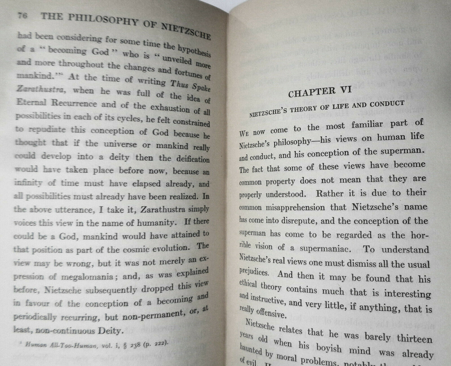 The Philosophy Of Nietzsche, by A. Wolf. First edition, 1915.