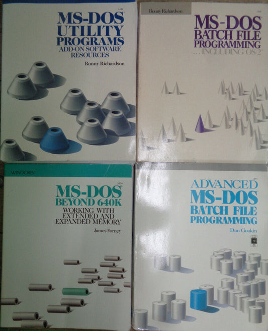 4 MS-DOS Programming books lot