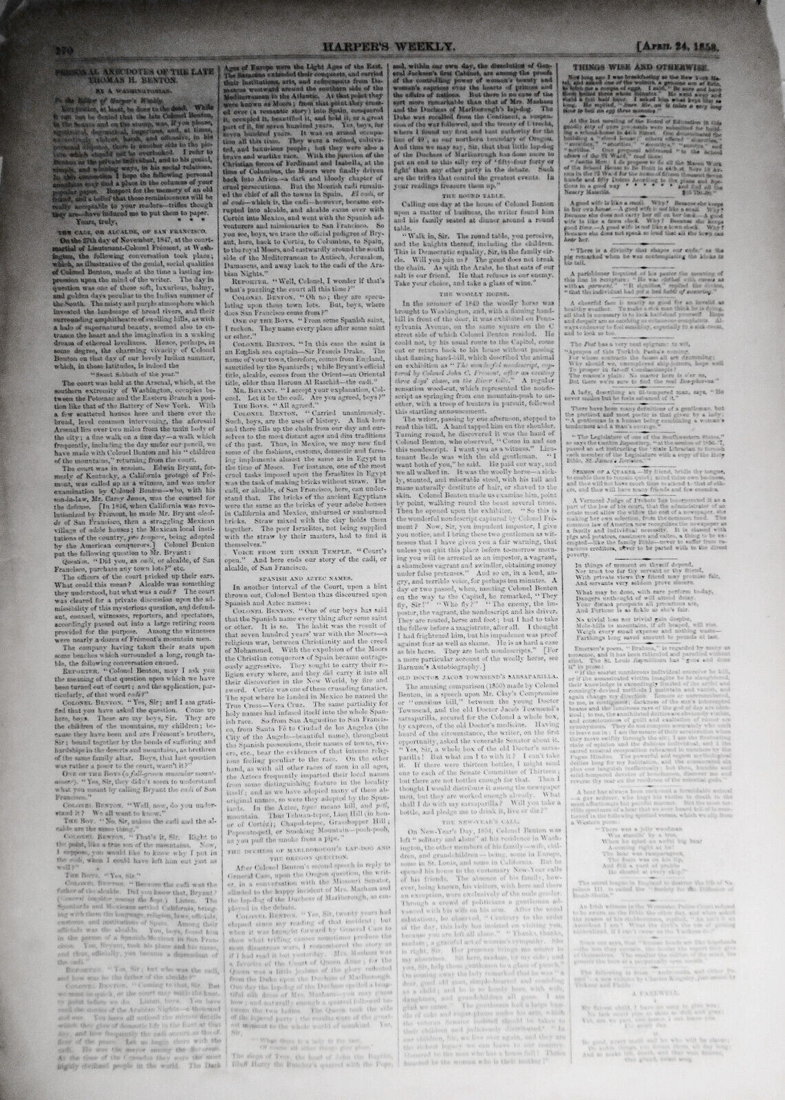 "Stocks Down" - "A Stupendous Rise" - "A Tremendous Fall" - "Stocks Up" - 1858