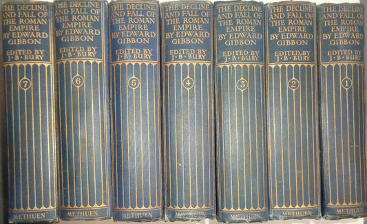 Gibbon : Decline and Fall of the Roman Empire - 1909 - 7 Volumes Set. Methuen
