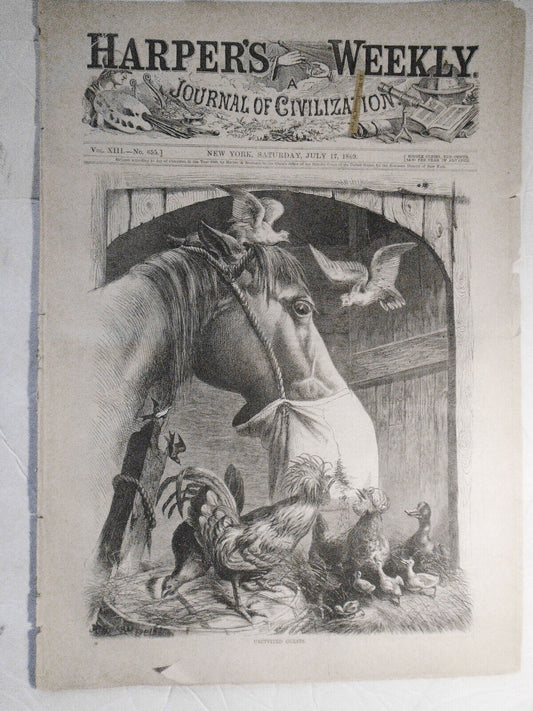 Harper's Weekly July 17, 1869 - Gettysburg and the Monument - Complete original