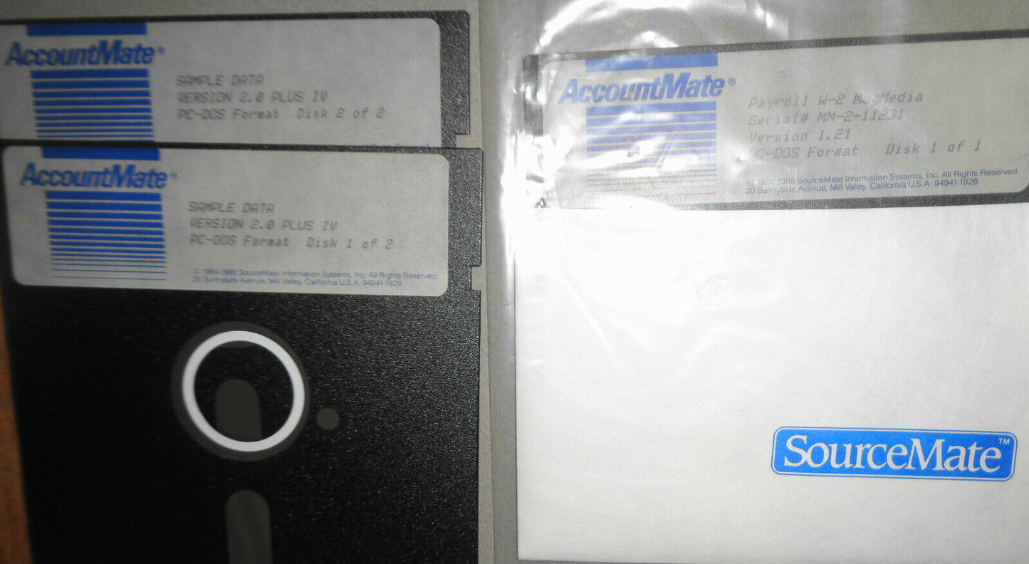 AccountMate Multiuser: General Ledger AR AP Payroll JobCost Source Code 1988 NEW