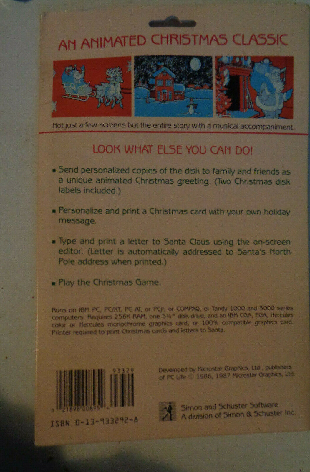 'Twas the Night Before Christmas: Animated Musical Christmas Disk. IBM PC. 1987