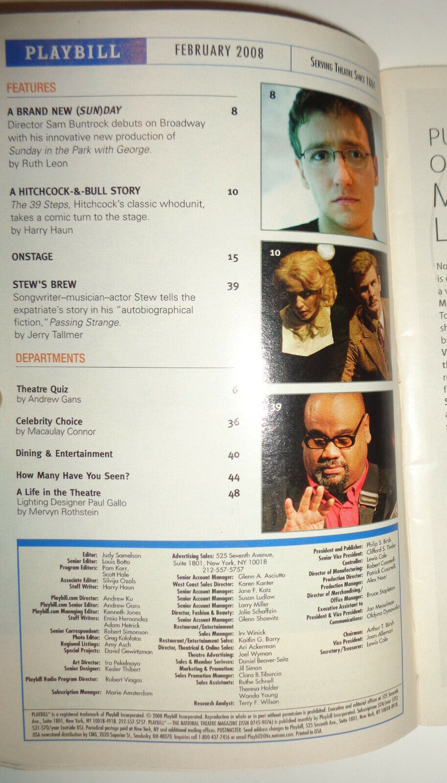 NEW JERUSALEM - PLAYBILL - FEBRUARY 2008 - CLASSIC STAGE COMPANY, NYC
