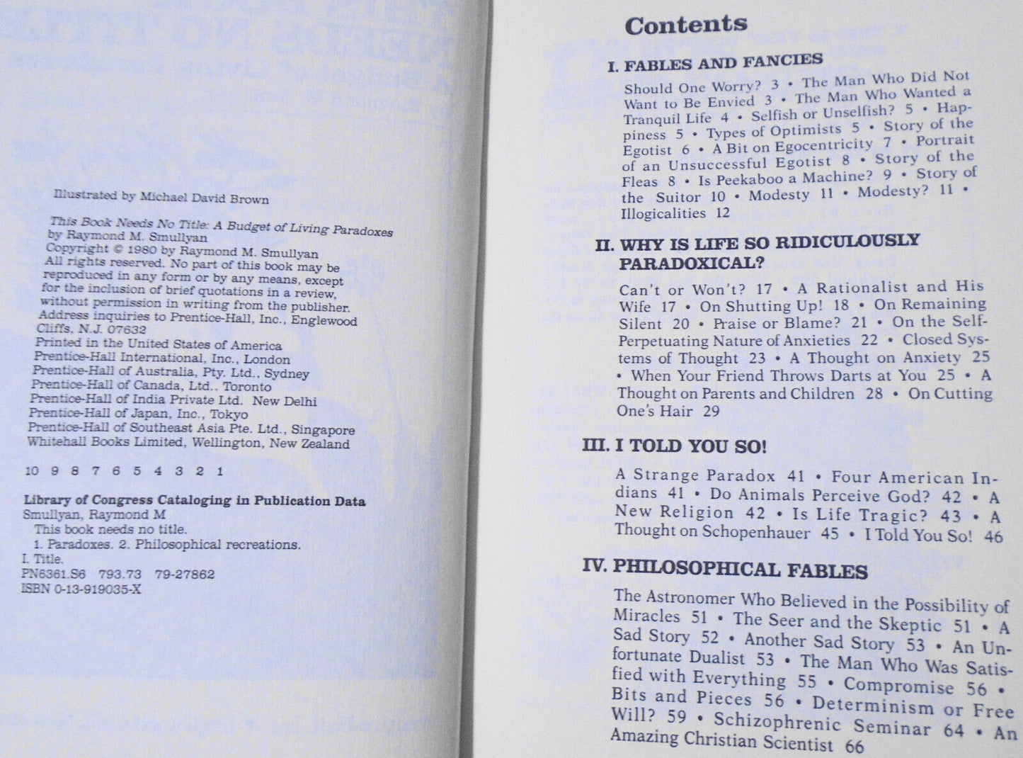 This Book Needs No Title: A Budget of Living Paradoxes by Raymond Smullyan. 1st.