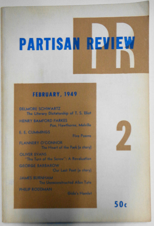 Partisan Review February 1949 - Flannery O'Connor, E E Cummings Delmore Schwartz