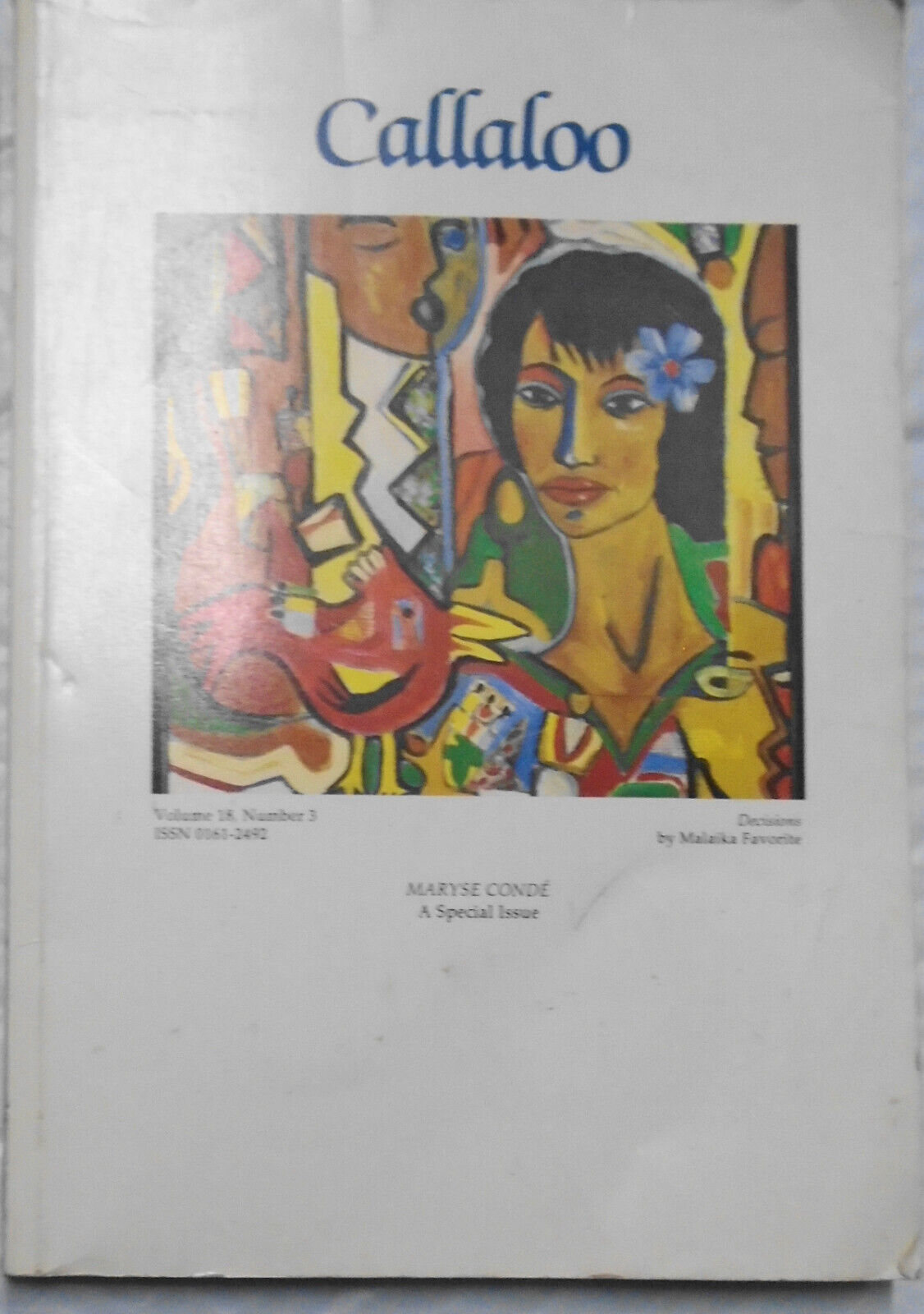 Callaloo : Ralph Ellison & Maryse Conde Special Issue - Spring and Summer 1995