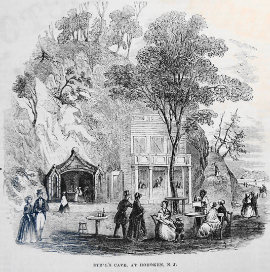 Sybil's Cave, At Hoboken, N.J. - Gleason's Pictorial June 19, 1852