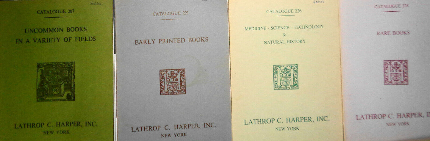 13 Lathrop C. Harper rare bookseller catalogs: Science, medicine, uncommon etc