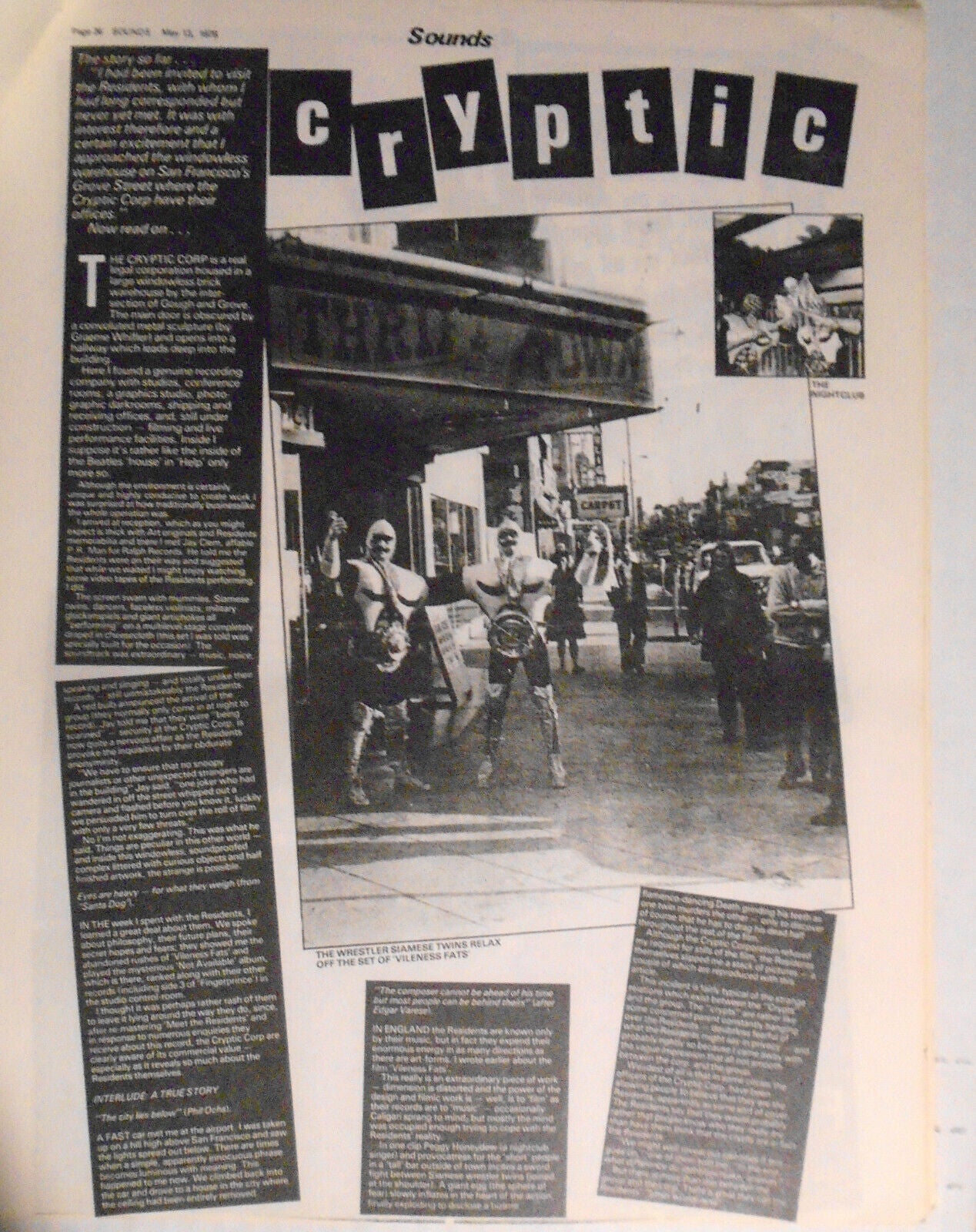 The Residents - 75 magazine articles 1978-1990