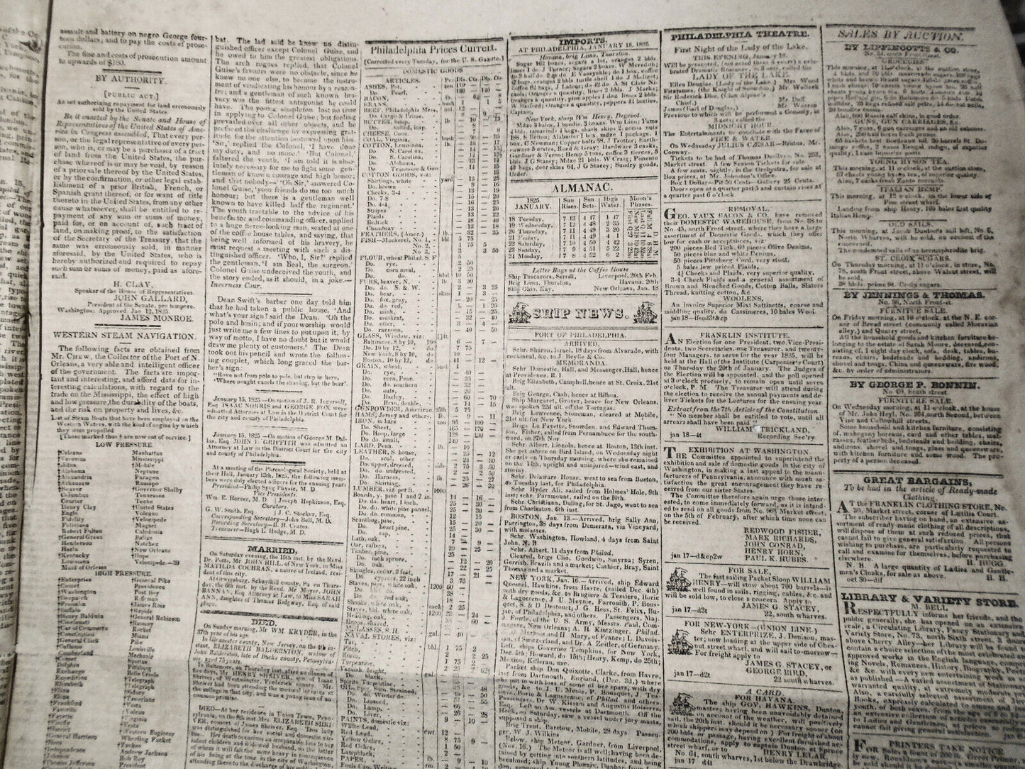 United States Gazette, January 18, 1825 - Guilty of intent to kill runaway slave