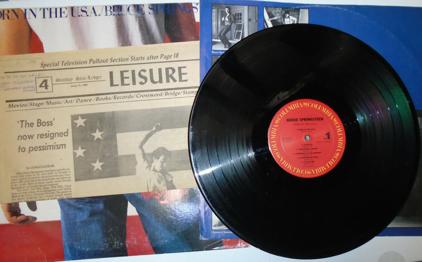 Bruce Springsteen 4 LP Lot : Darkness, Born in USA, Asbury Park, Tunnel of Love