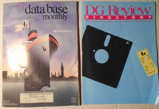 DG REVIEW - Independent Magazine for Data General Users - 2 issues lot Shown