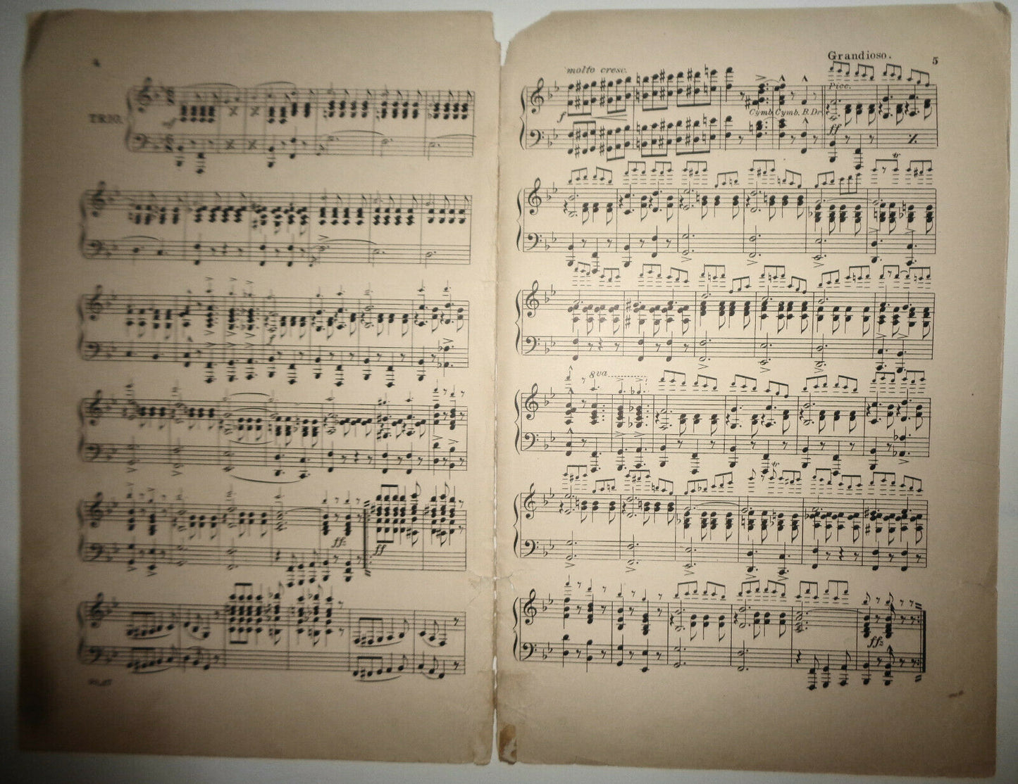 MARCELINE - DANCE OF THE CLOWNS BY GEO J TRINKAUS 1908 SHEET MUSIC FOR ORCHESTRA