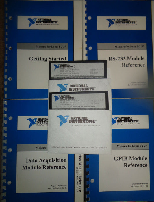 National Instruments' Measure for Lotus 1-2-3 software - 1989 -  IBM 5.25 inch