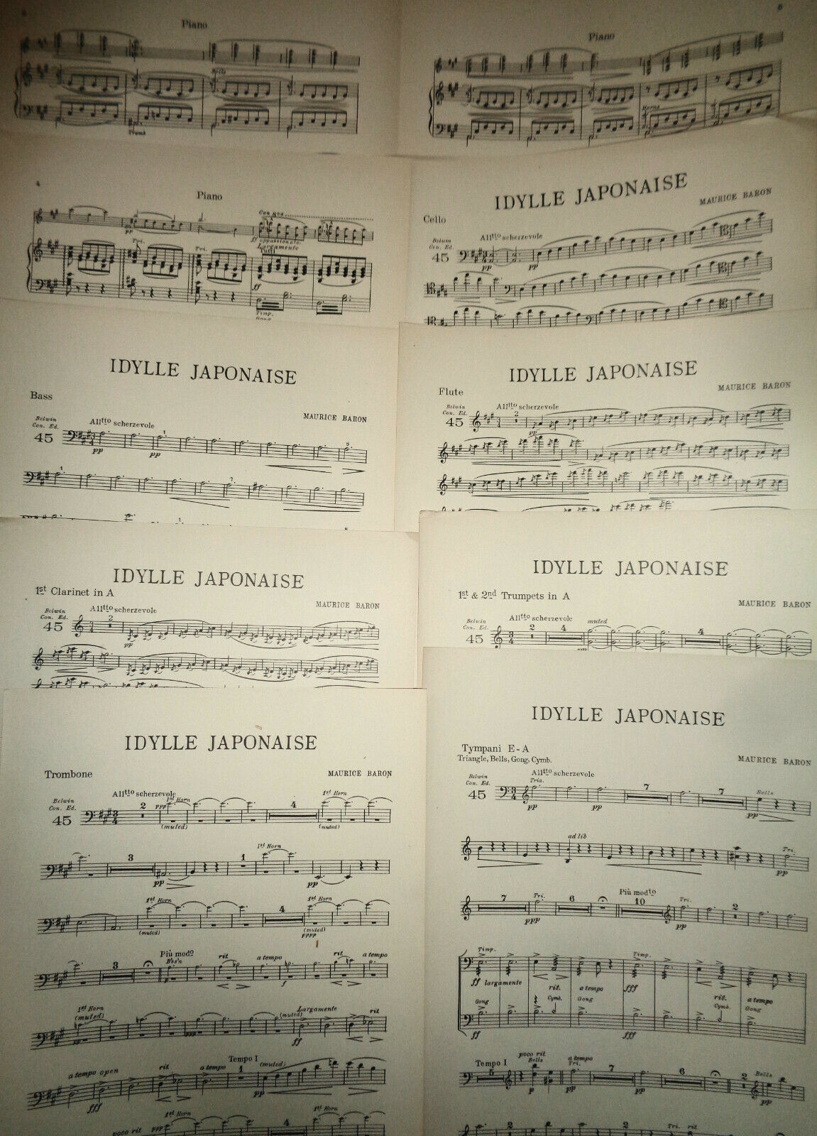 Idylle Japonaise, by Maurice Baron - 1920, for orchestra