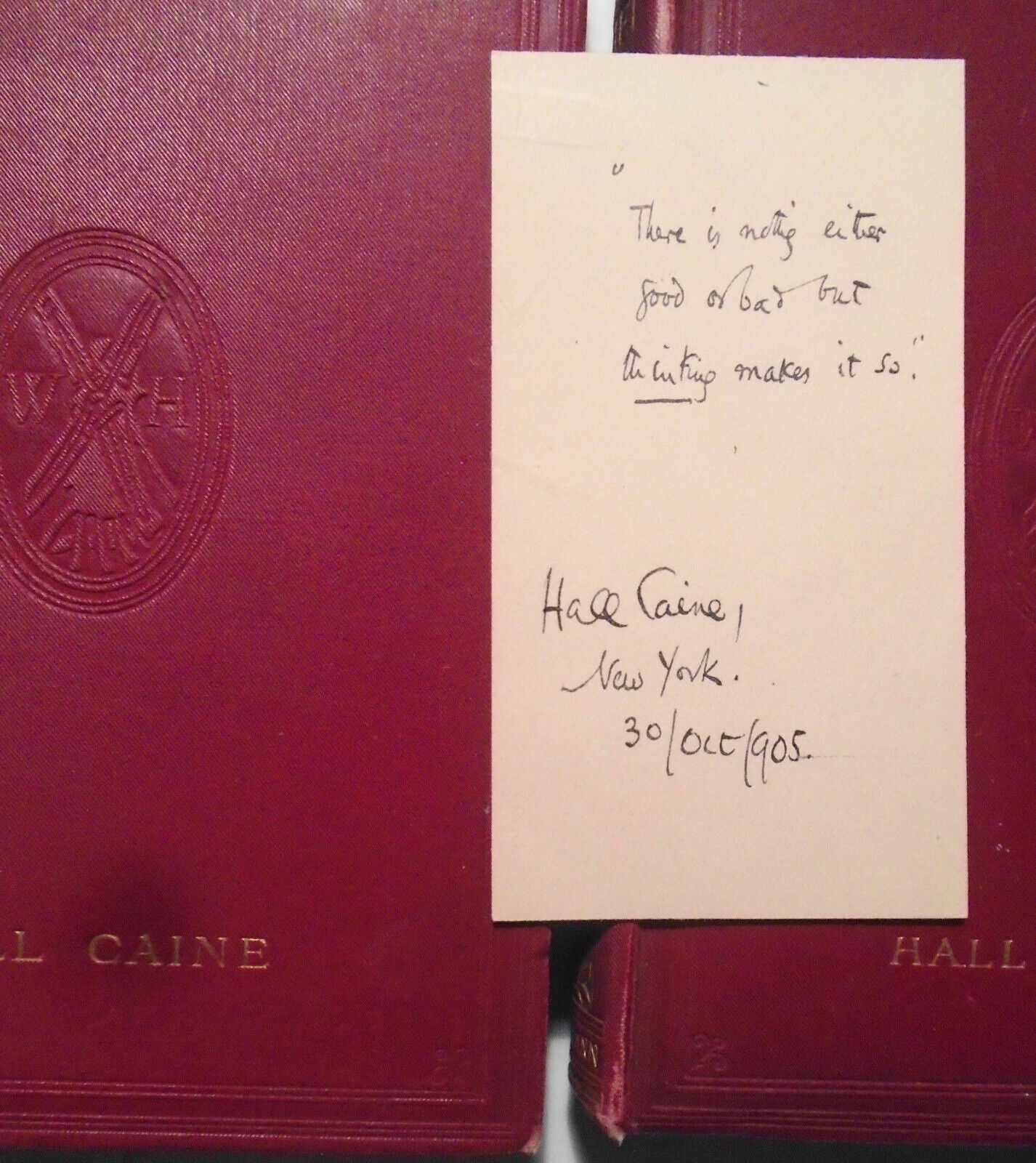 Hall Caine - The White Prophet - First edition 1909 + author SIGNED note - 2 Vol