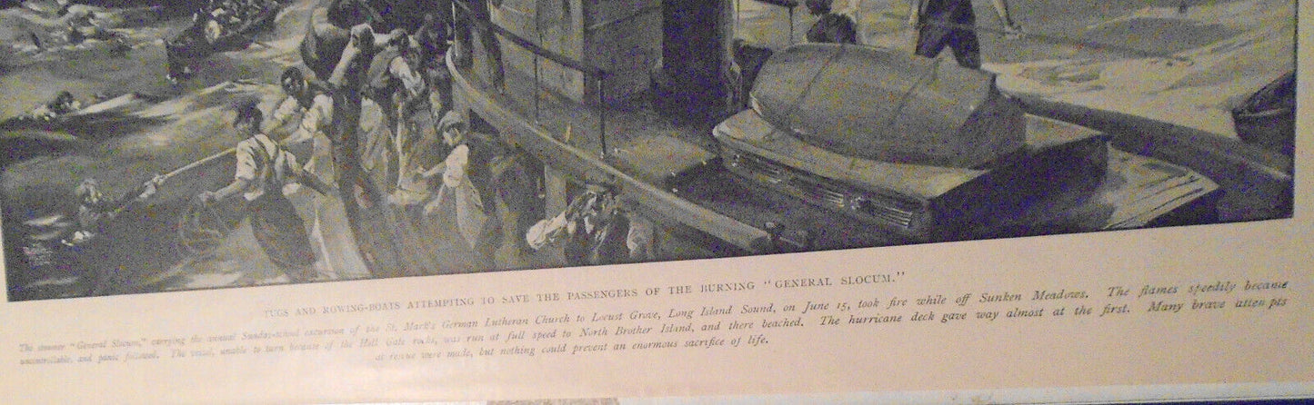 1904  A Disaster Costing A Thousand Lives : The Burning "General Slocum"