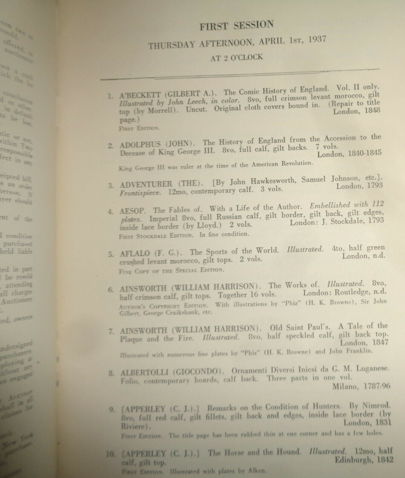 Valuable library from the estate of John Wanamaker, Jr Plaza Art Galleries, 1937