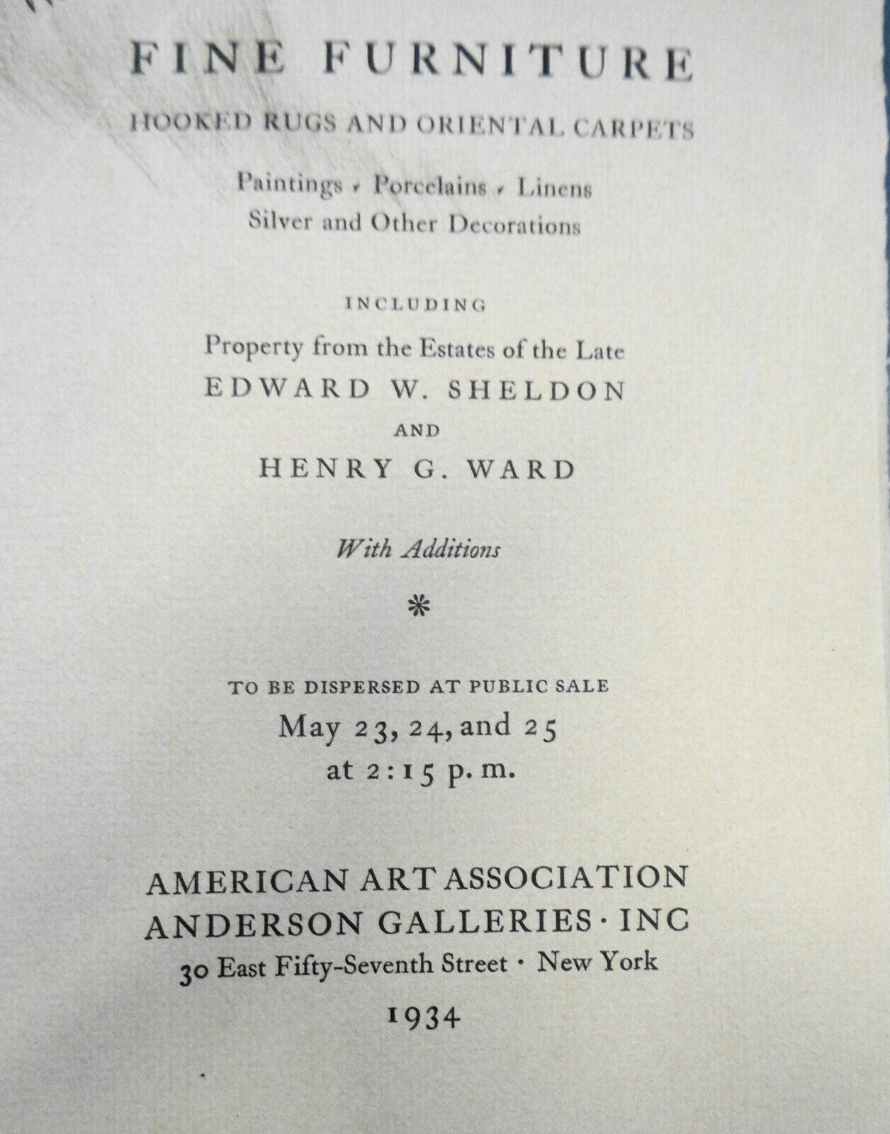 15 Furniture auction catalogs 1930s American Art Association/ Anderson Galleries