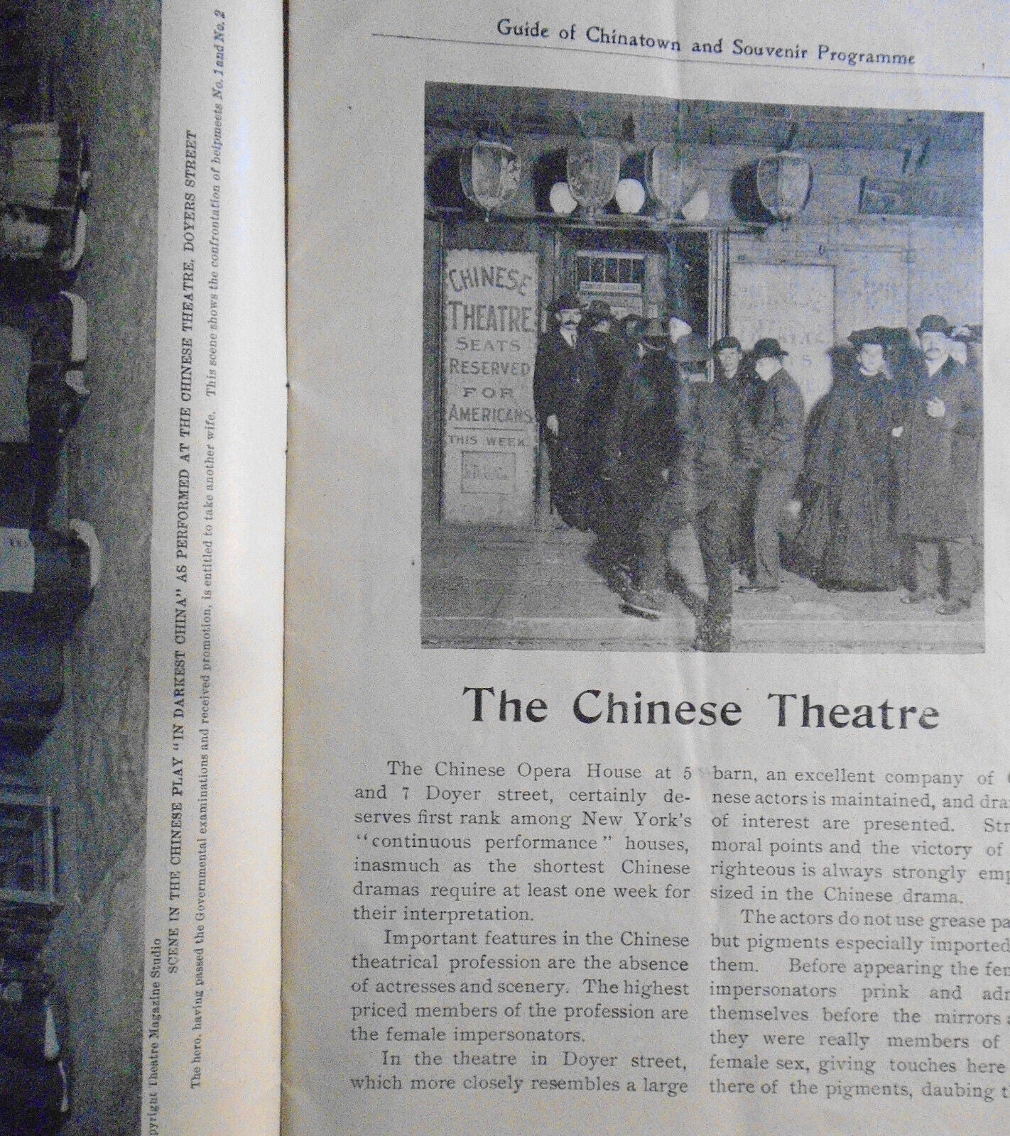 1903 Guide Of Chinatown and Souvenir Programme, New York City. Charles Gong, Pub