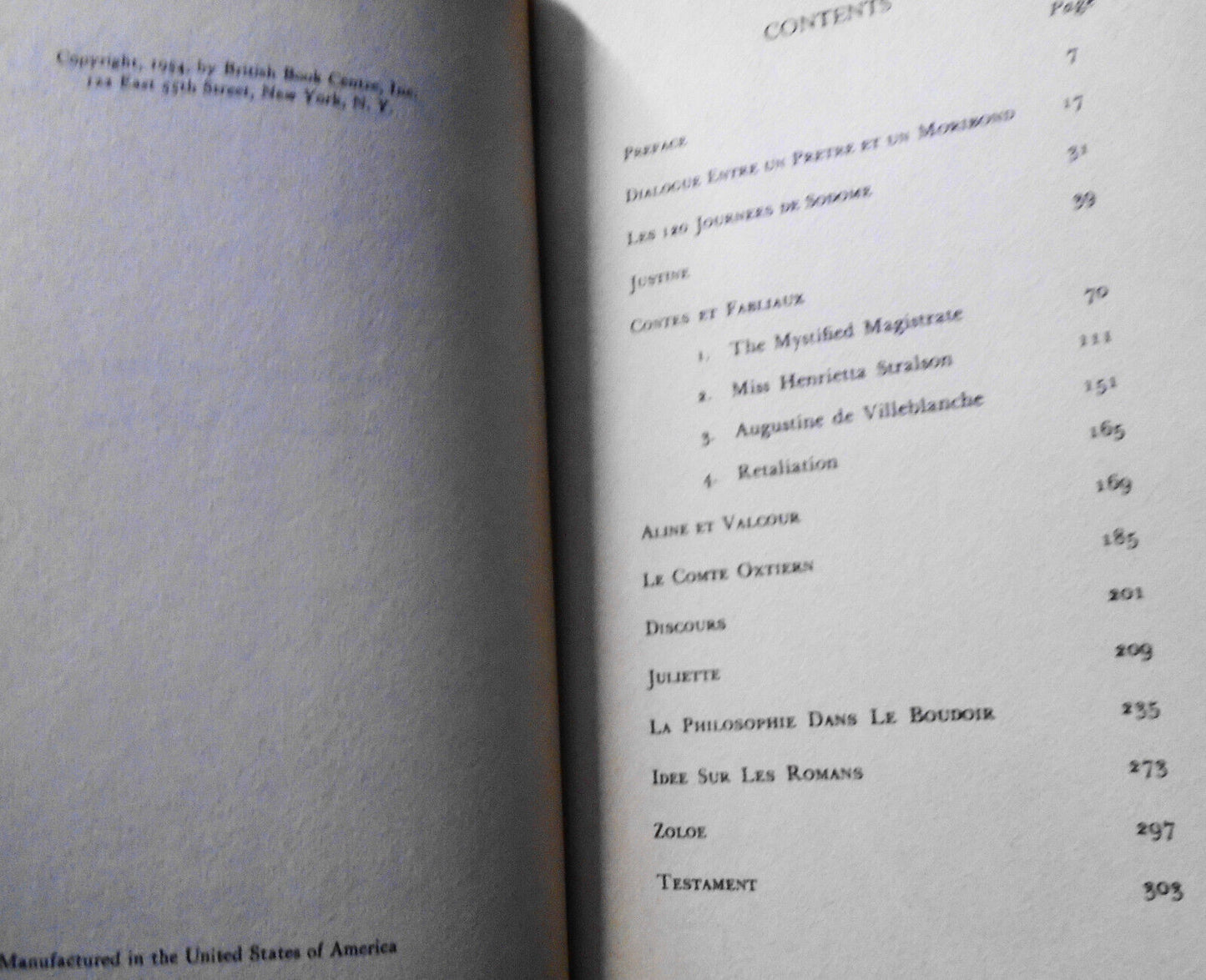 Marquis De Sade - The Selected Writings. Hardcover/DJ, 1954.