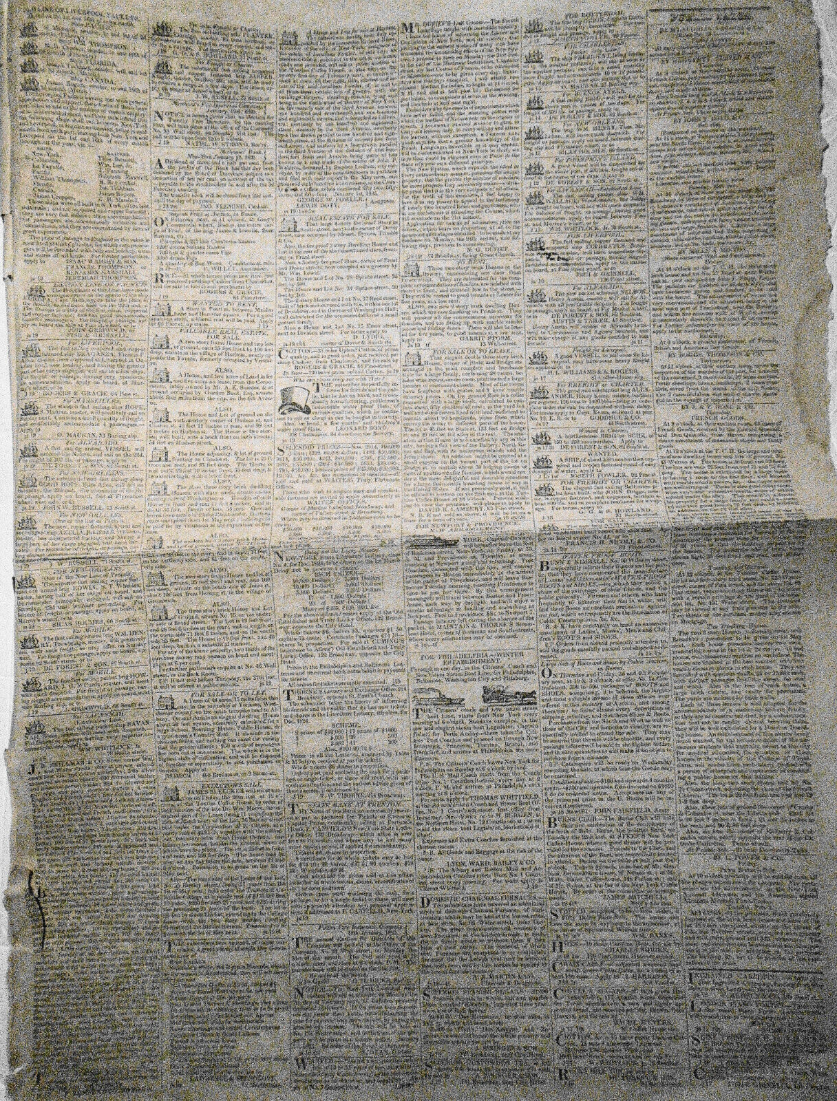 The New-York Evening Post, January 19, 1825. Original, DeWitt Clinton collection