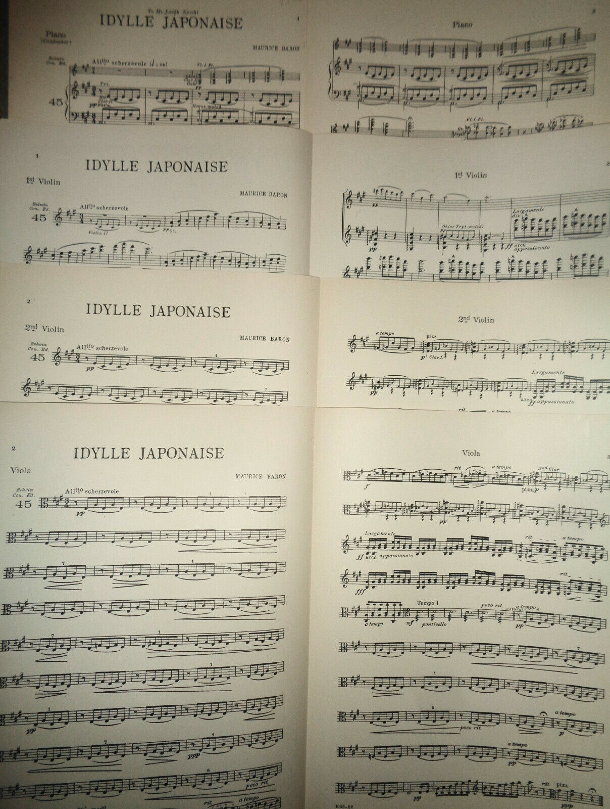 Idylle Japonaise, by Maurice Baron - 1920, for orchestra