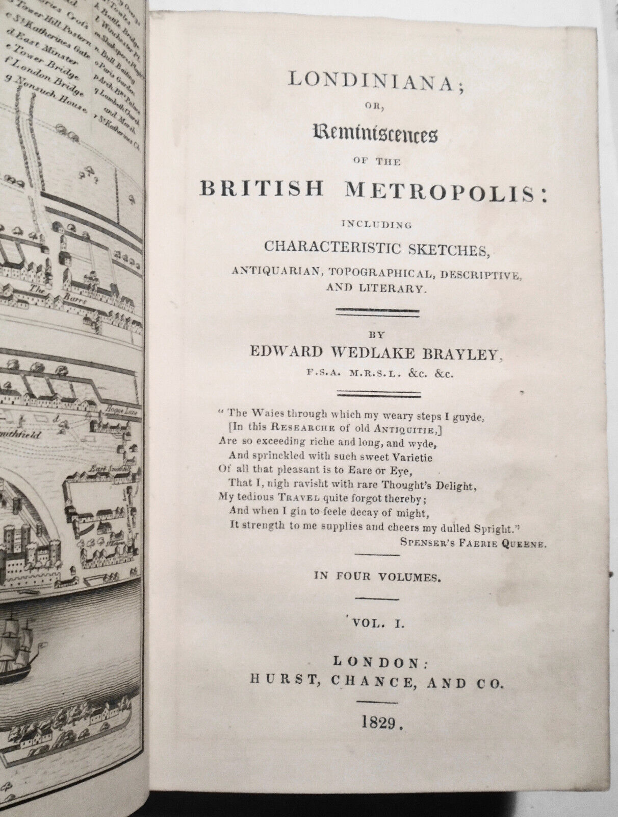Londiniana - 4 volumes 1829. - Anecdotes about London - with 103 plates