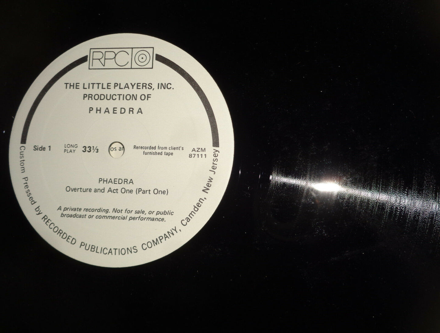 The Little Players in the world premiere production of PHAEDRA - 2 LP set