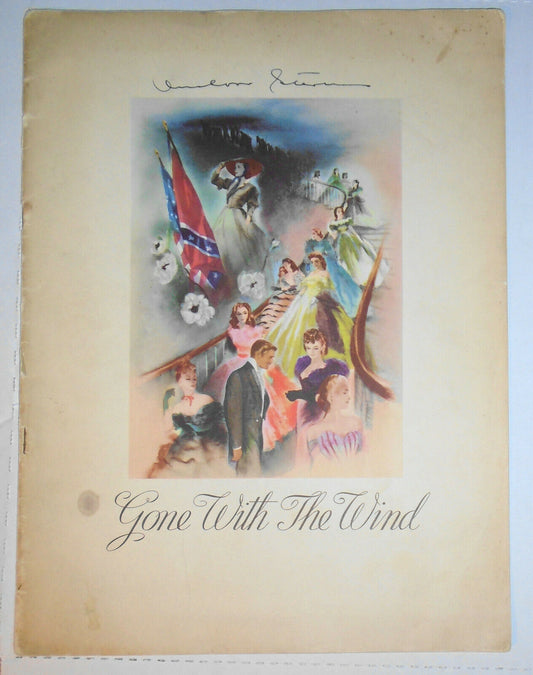 1939 Original Gone With The Wind Souvenir Movie Program Booklet- Rare Blank Back