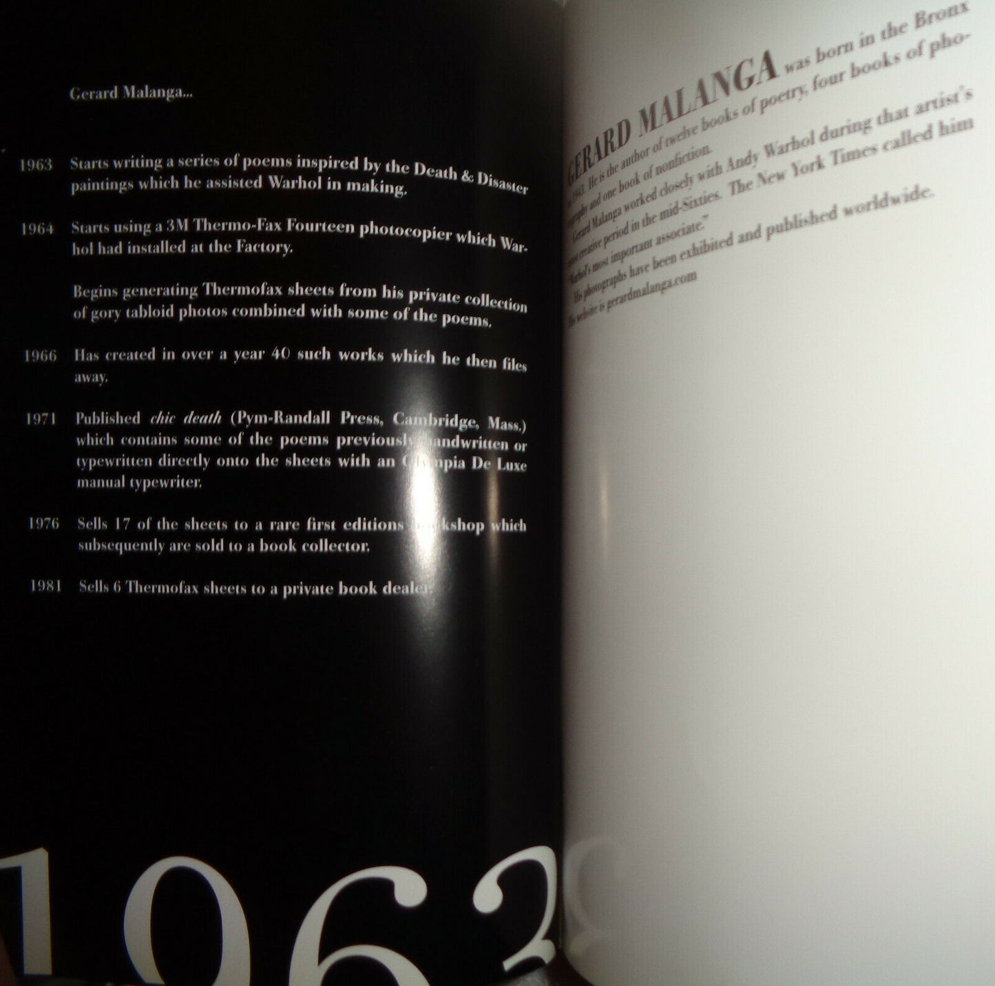 Gerard Malanga - Thermofax - [re: Andy Warhol "Death and Disaster"] New/New 2009