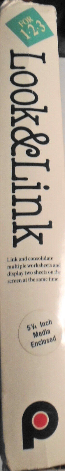 Look & Link - Add-in for 1-2-3 Release 2.0, by Personics. 1988. 5 1/4" IBM.