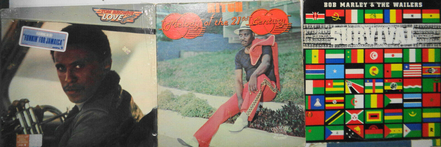 12 Caribbean / West Indian LPs - Jimmy Cliff, Lord Kitchener, Marley, Peter Tosh