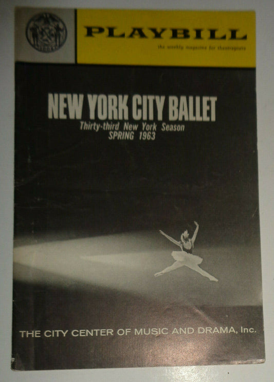 NEW YORK CITY BALLET - PLAYBILL Spring 1963 - Firebird... Balanchine