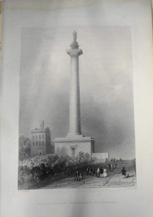 1860 - Washington's Monument, Baltimore / W.H. Bartlett ; D. Thompson - Original