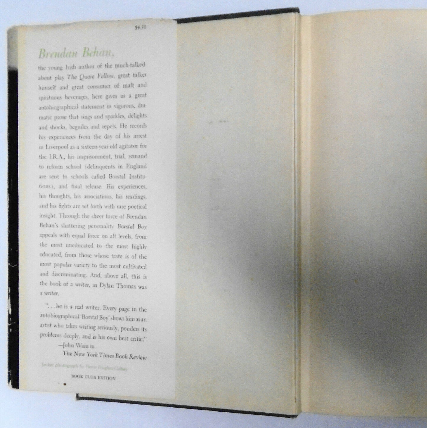 Brendan Behan - Borstal Boy - 1959 First edition, first printing. HC/DJ