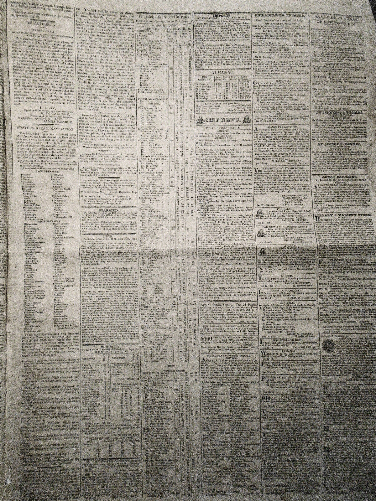 United States Gazette, January 18, 1825 - Guilty of intent to kill runaway slave