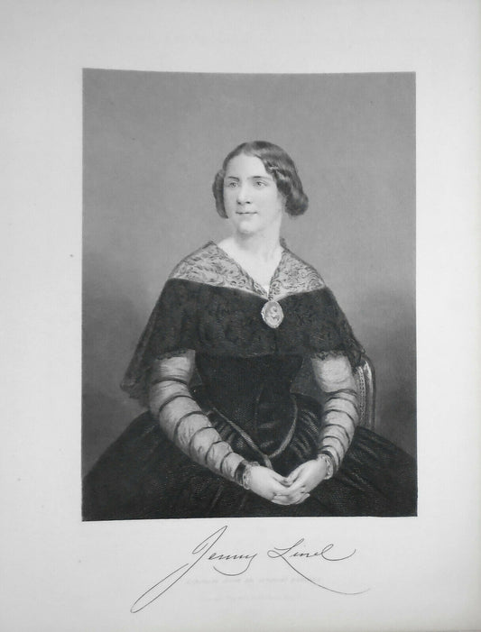 Jenny Lind - steel engraving 1873 - Duyckinck Portrait Gallery