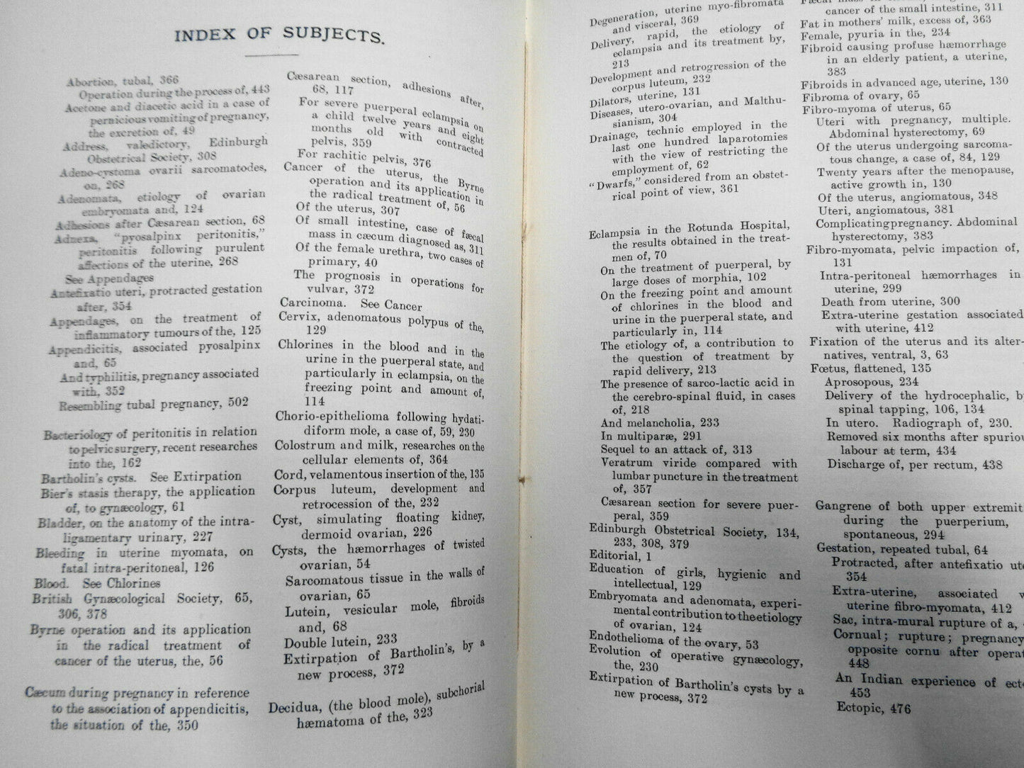 JOURNAL OF OBSTETRICS AND GYNAECOLOGY  - VOL. IX. JAN TO JUNE, 1906