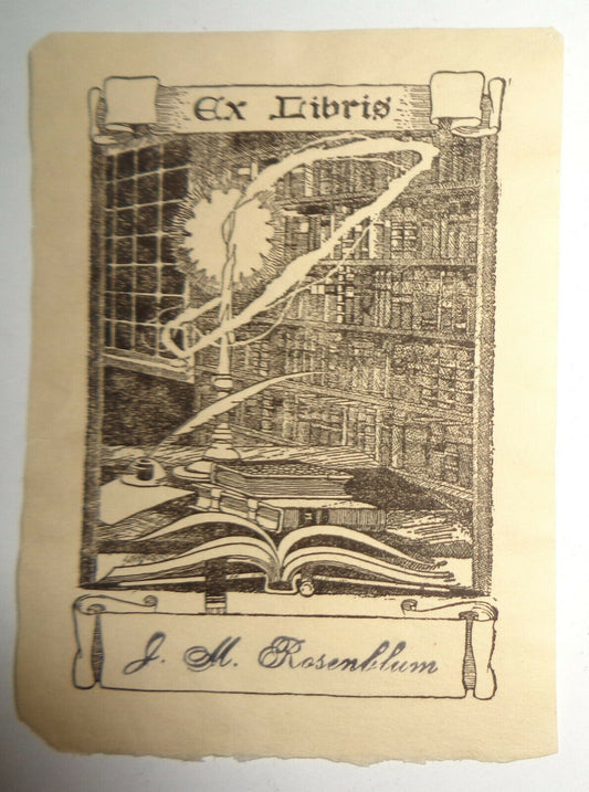 J. M. Rosenblum Ex-Libris Bookplate